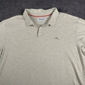 Tommy Bahama Grey Polo Shirt Size XXL 100% Cotton